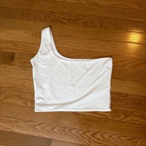 White Asymmetrical Women's Top